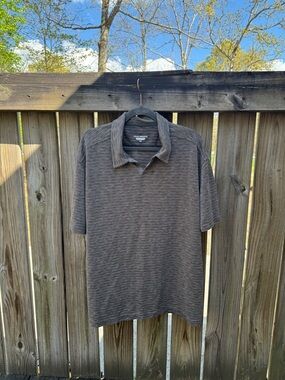 Royal Robbins Men's Brown Heathered Short-Sleeve Polo